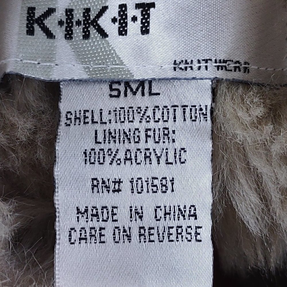 Kikit Women’s Orange Zipped Faux Fur Lining 100% Cotton Sweater Vest Size Small - Picture 9 of 10